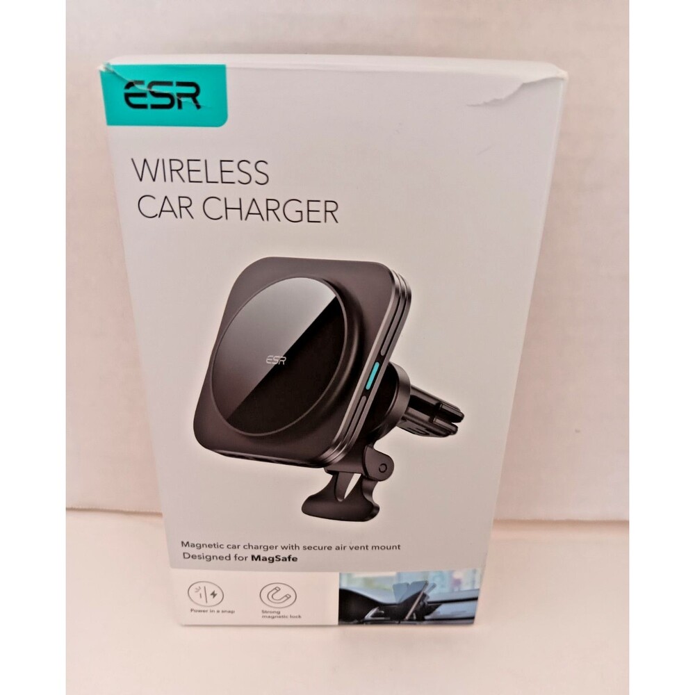 ESR HaloLock Wireless Magsafe NIB Magnetic Car Charger Air Vent Phone Mount